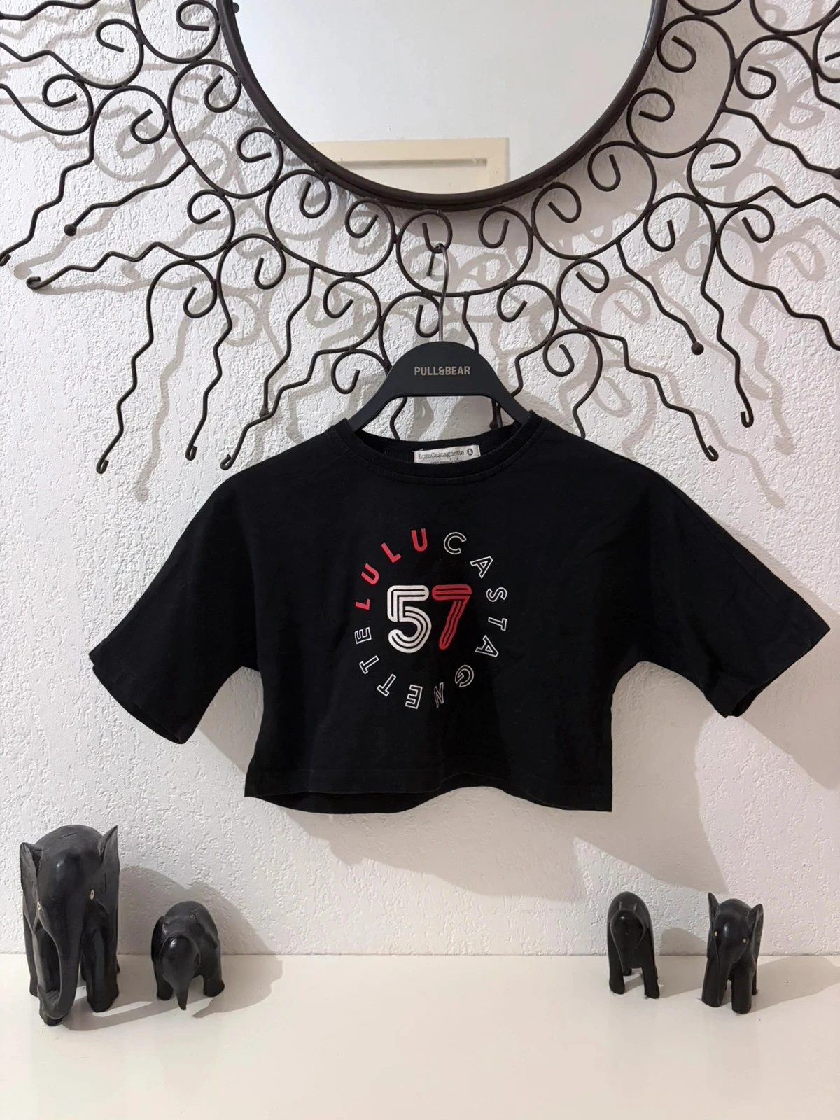 T-shirt crop top Lulu Castagnette negro 8 años – Motivo 57 – photo 2